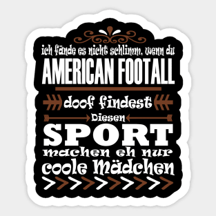 American Football Mädchen Sport Tackle Frau Sticker